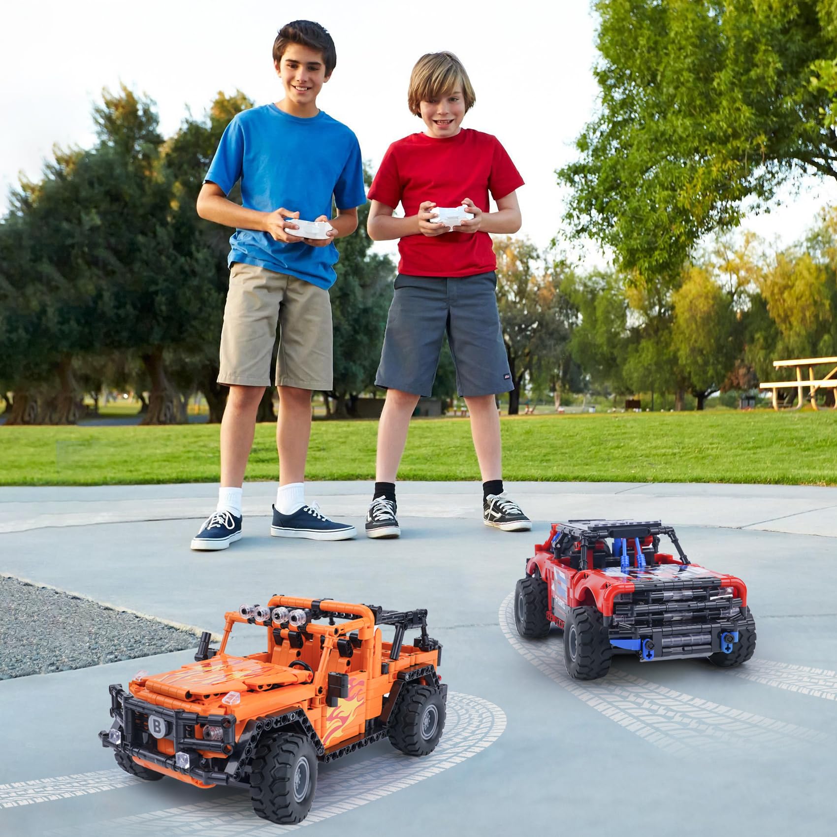 STEM Building Car Toys for Kids Boys - Remote & APP Control Block Set