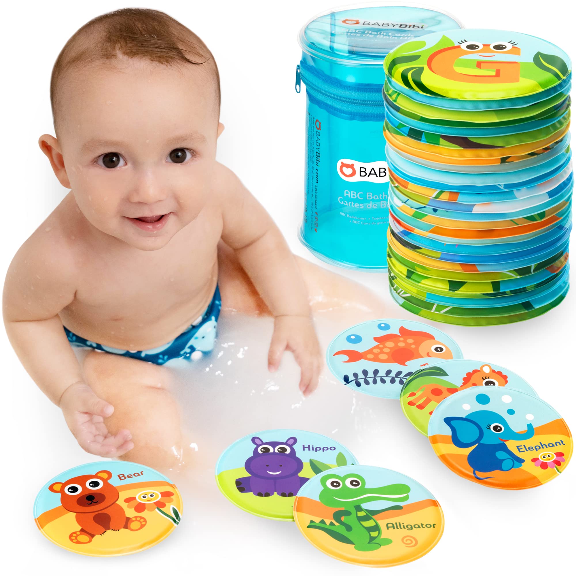 Alphabet Flash Cards for Bathtub - Preschool Learning Toddler
