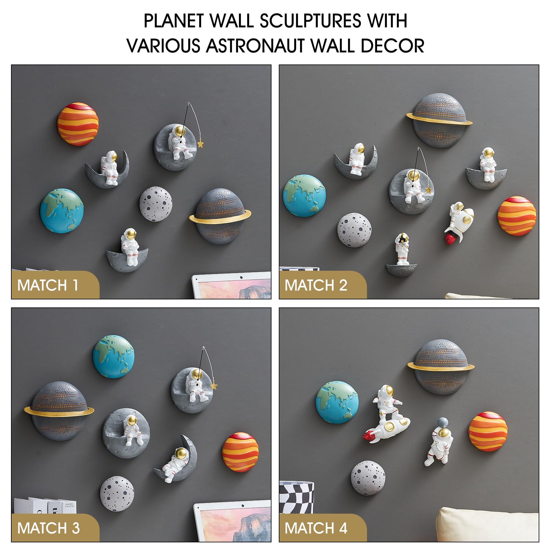 Outer Space Planets 3D Wall Decor Set