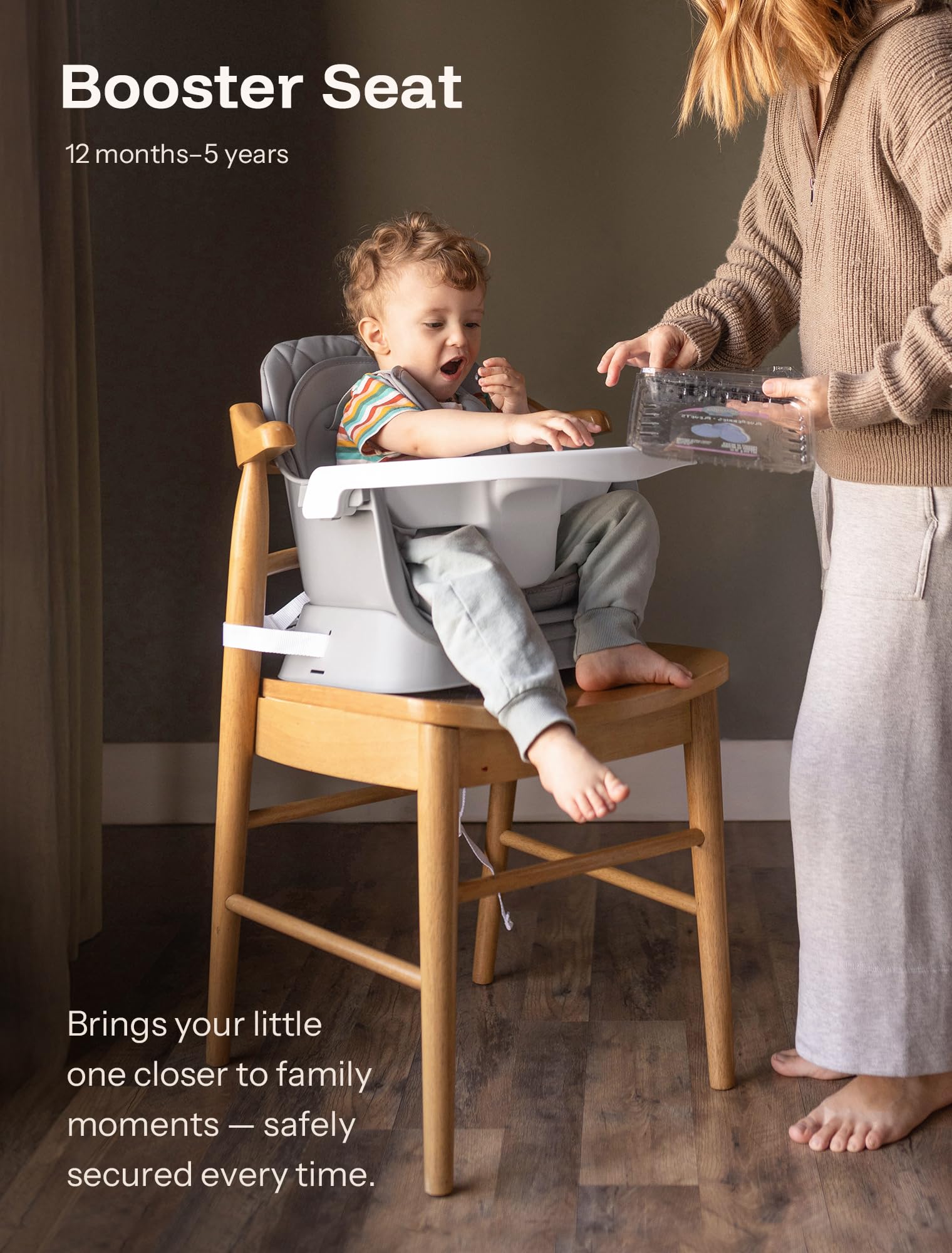 6-in-1 Convertible Baby High Chair with Removable Tray and Adjustable Seat