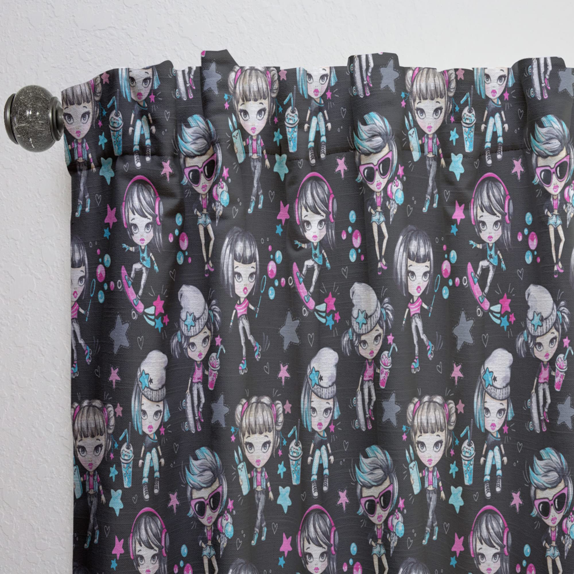 Curtains 'Fashion Teenagers Glamorous & Sport Girls' Curtains for Bedroom