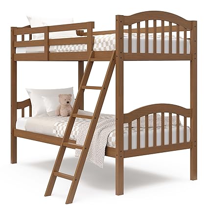 Long Horn Twin-Over-Twin Bunk Bed (Natural) - GREENGUARD