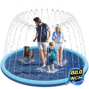 Splash Pad for Kids and Dog, 80" Extra Large Baby Play Mat