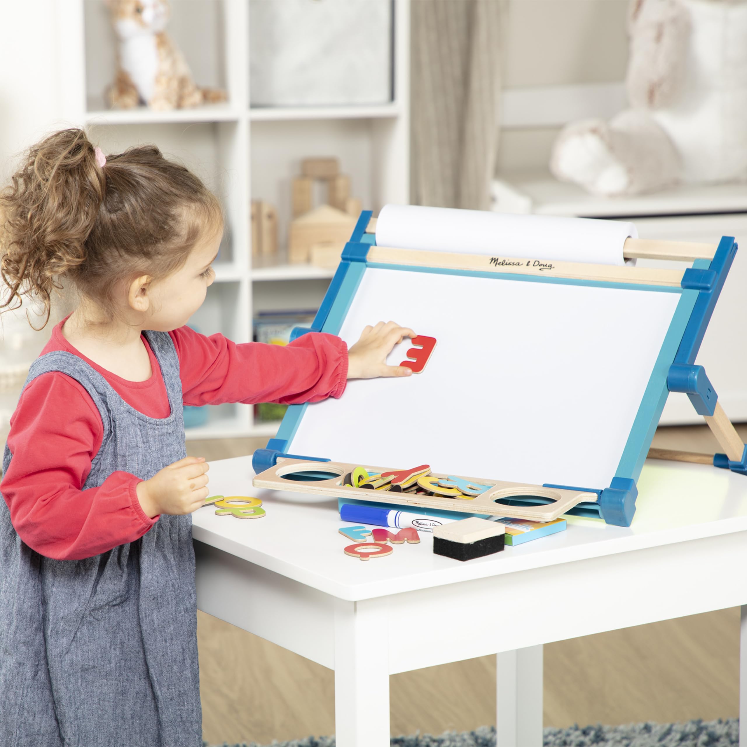 Deluxe Double-Sided Tabletop Easel, Arts & Crafts, 42 Pieces