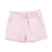 Solid Veiled Pink - Paperbag Shorts