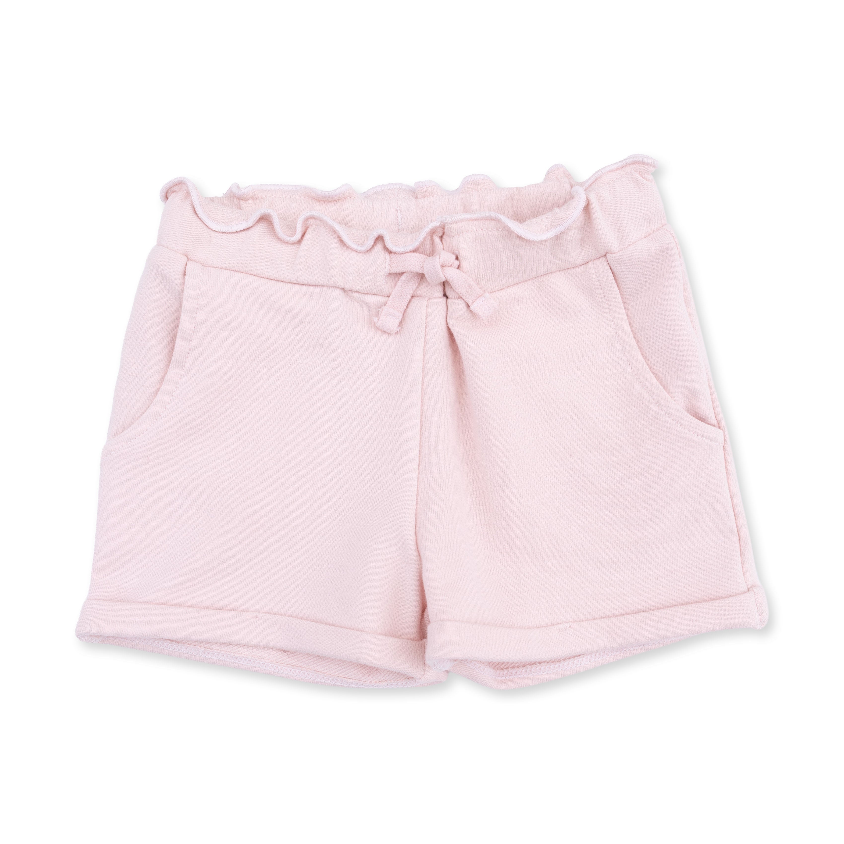 Solid Veiled Pink - Paperbag Shorts