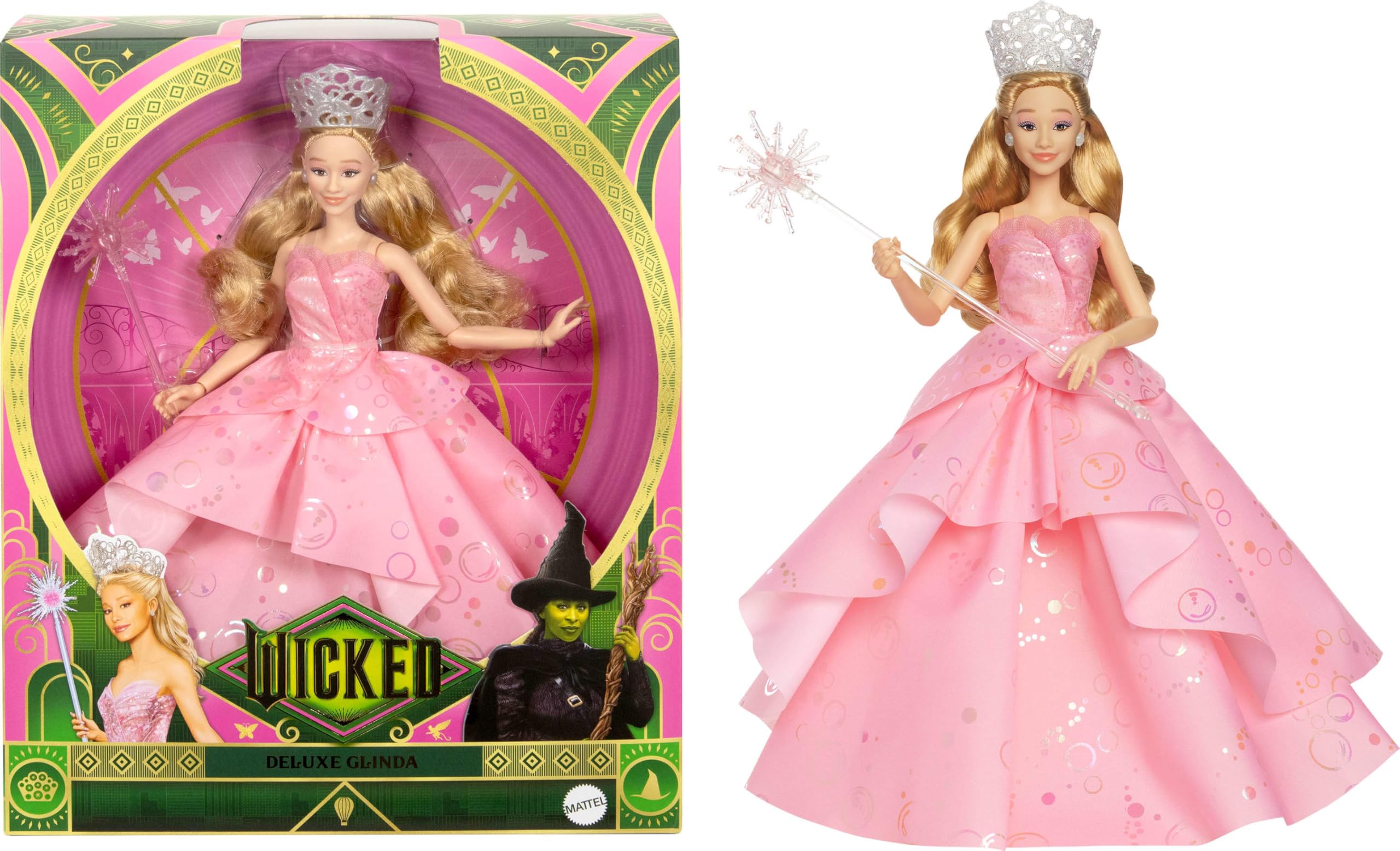 Universal Wicked Deluxe Glinda Fashion Doll & Accessories Including Crown & Scepter