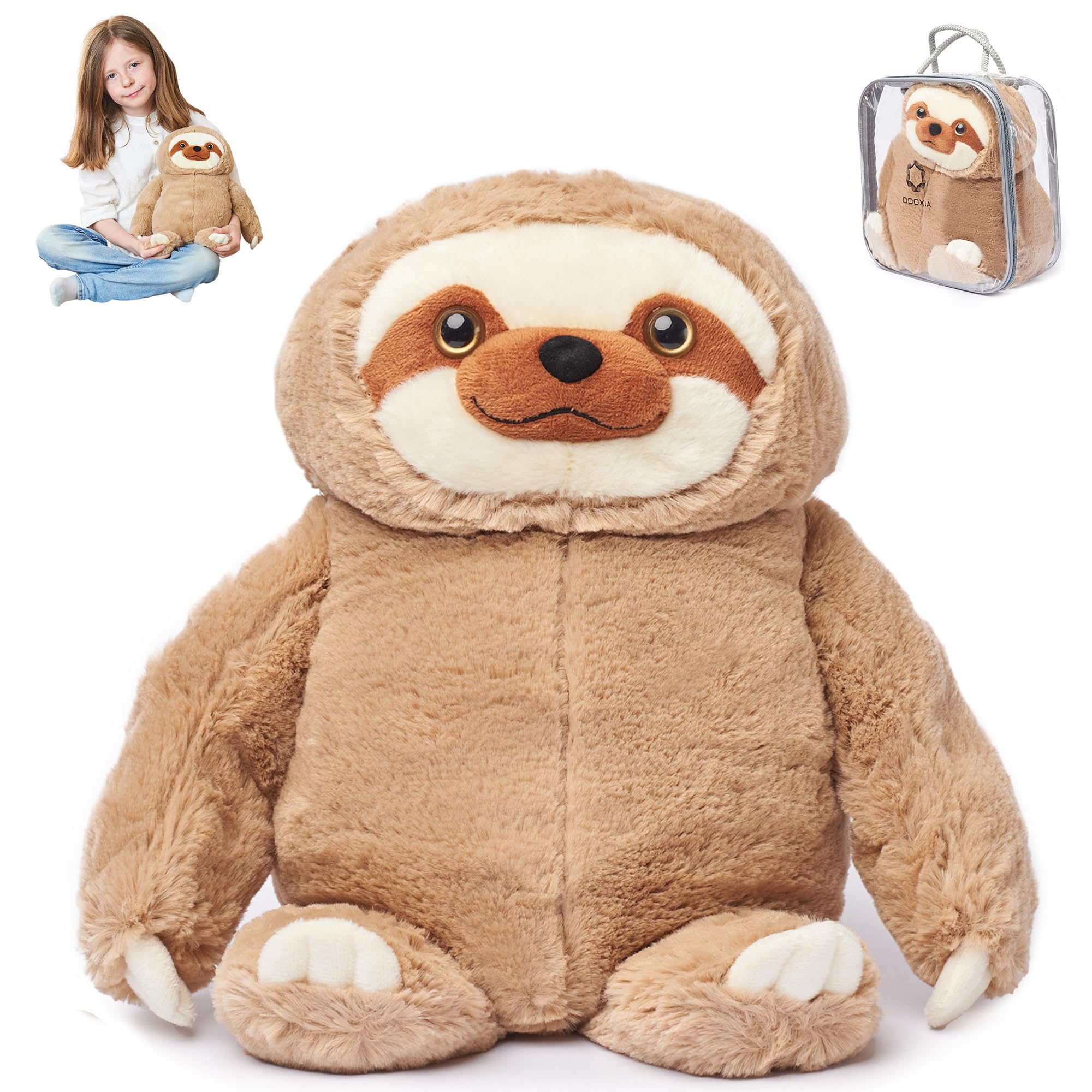 Weighted Animals for Anxiety 3.1lb Sloth | Stuffed Weighted Plush for Kids