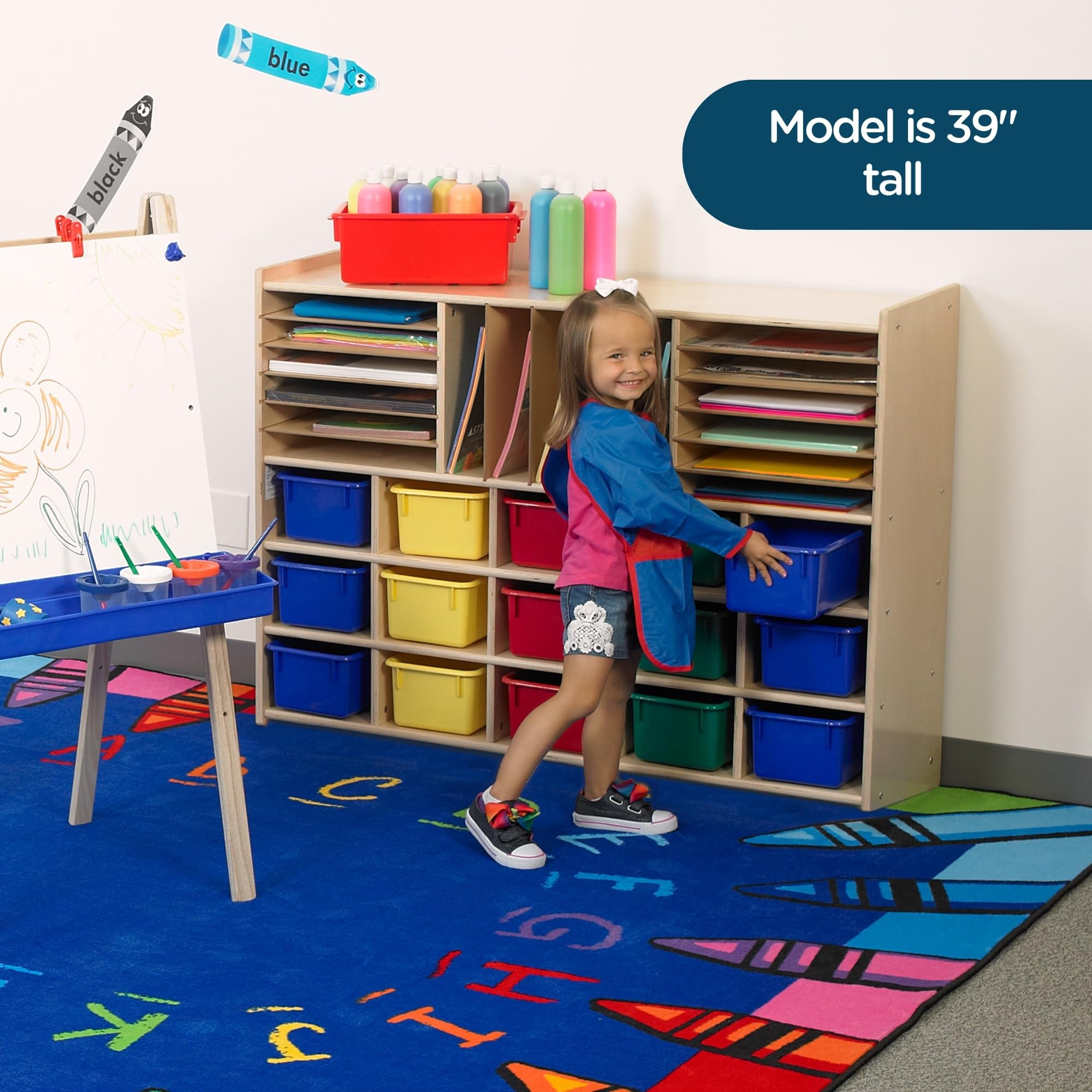 Multi-Section Classroom Organizer for Kids and Toddlers