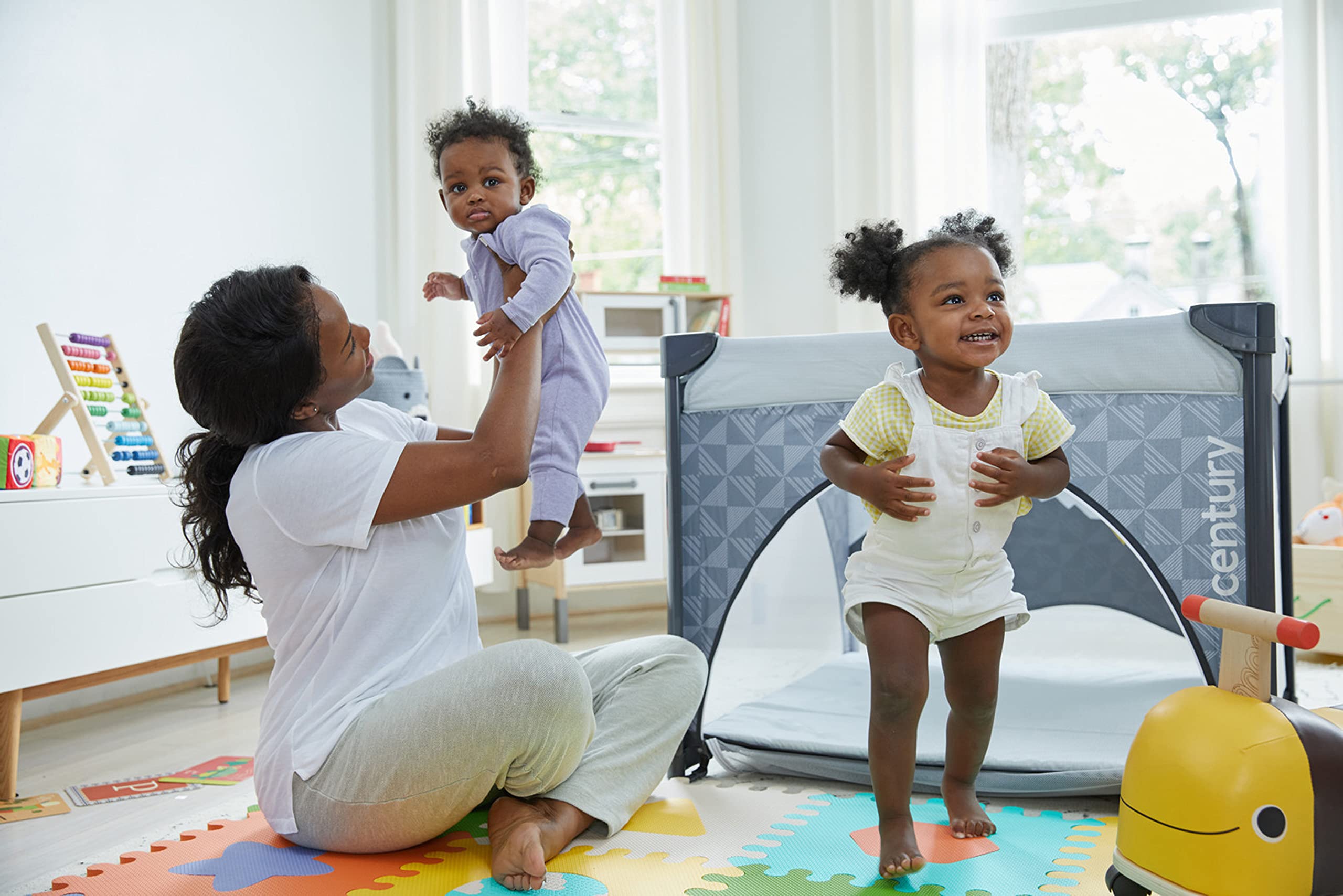 2-in-1 Playard and Activity Center with Zippered Door