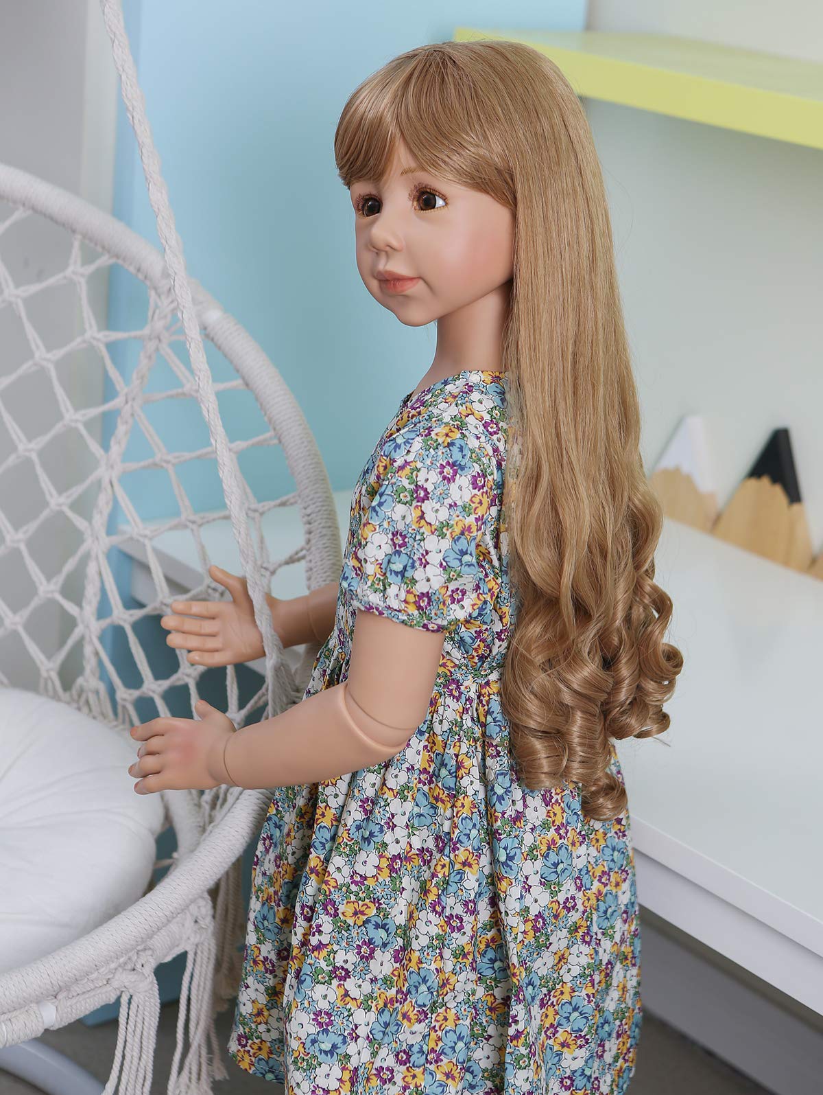 47inch Reborn Toddler Dolls,Huge Baby Full Body Hard Vinyl Masterpiece Doll Real Child