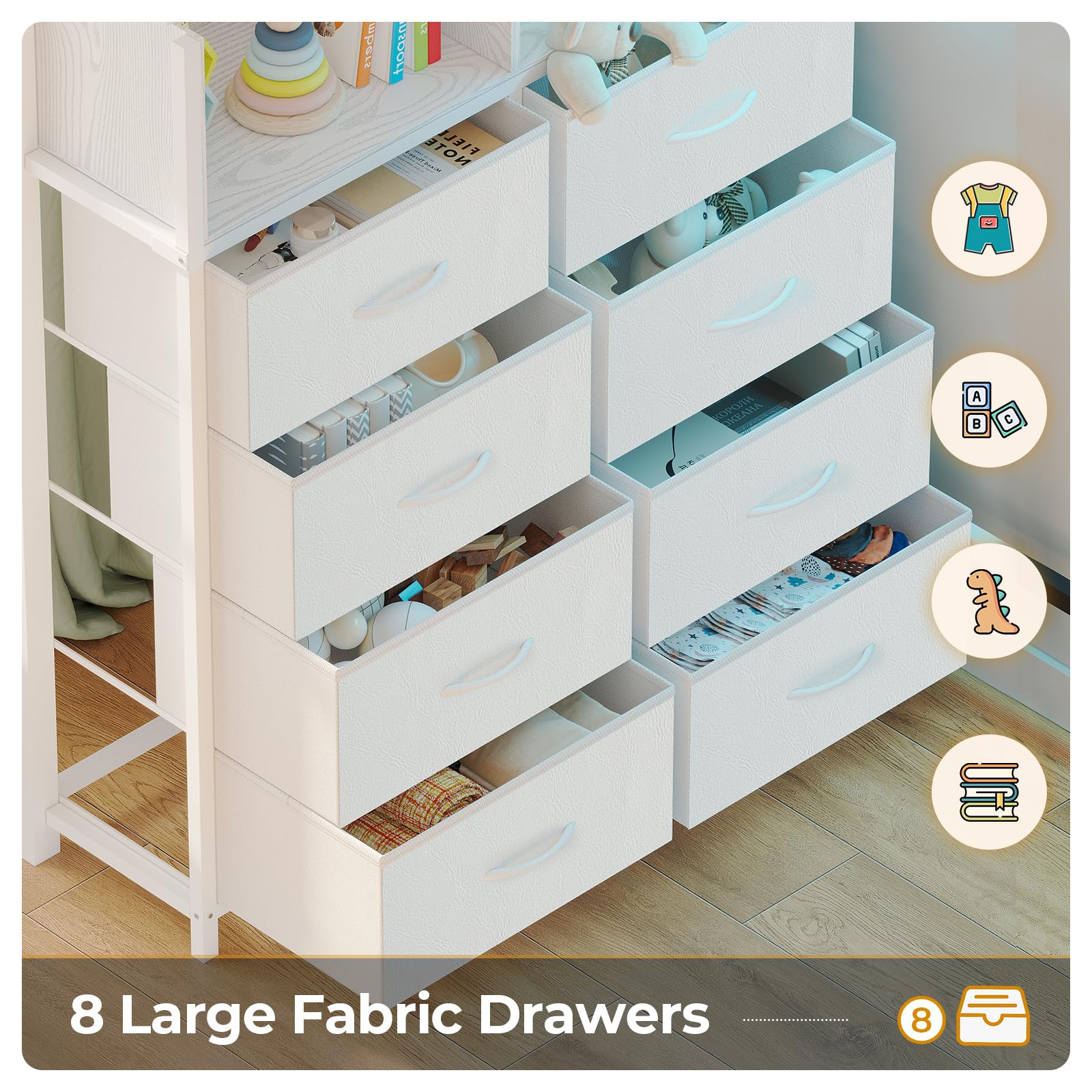 Twin Loft Bed with Desk and Storage Drawers