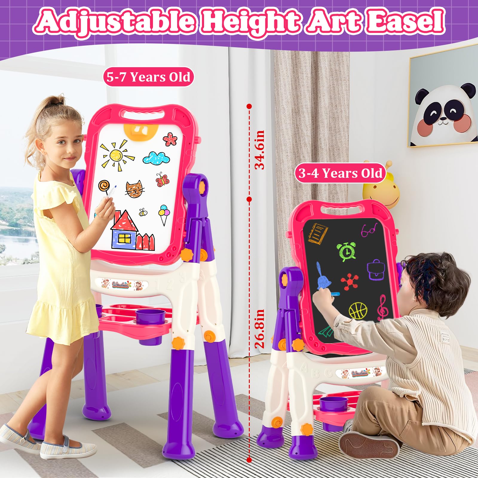 Double Sided Magnetic Kids Art Easel