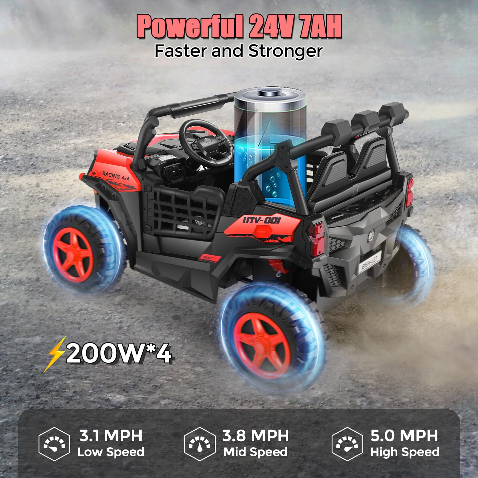 24V Kids Ride-On UTV with Remote Control