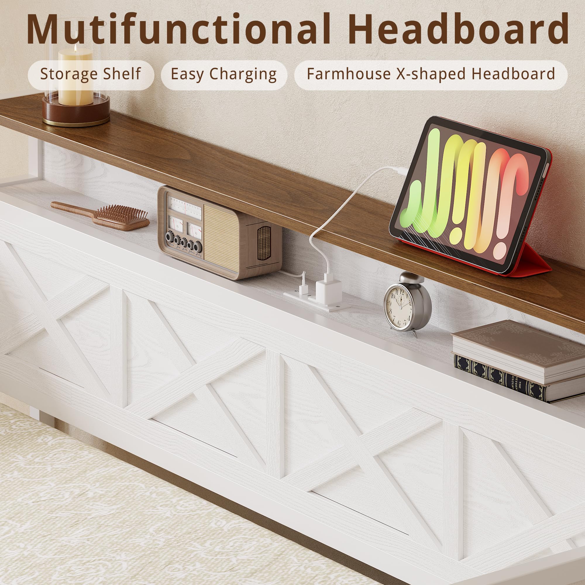 Twin Daybed with Trundle and Charging Station