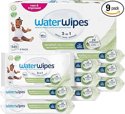Sensitive+ Baby & Toddler Wipes, 3-In-1 Cleans