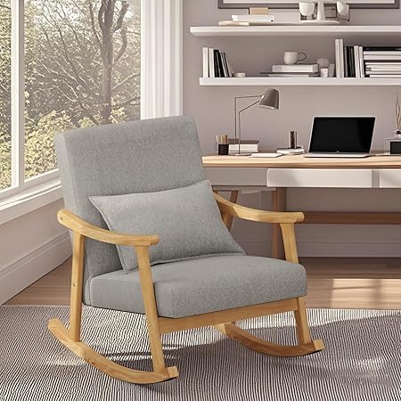 Nursery Rocking Chair Upholstered Glider Rocker