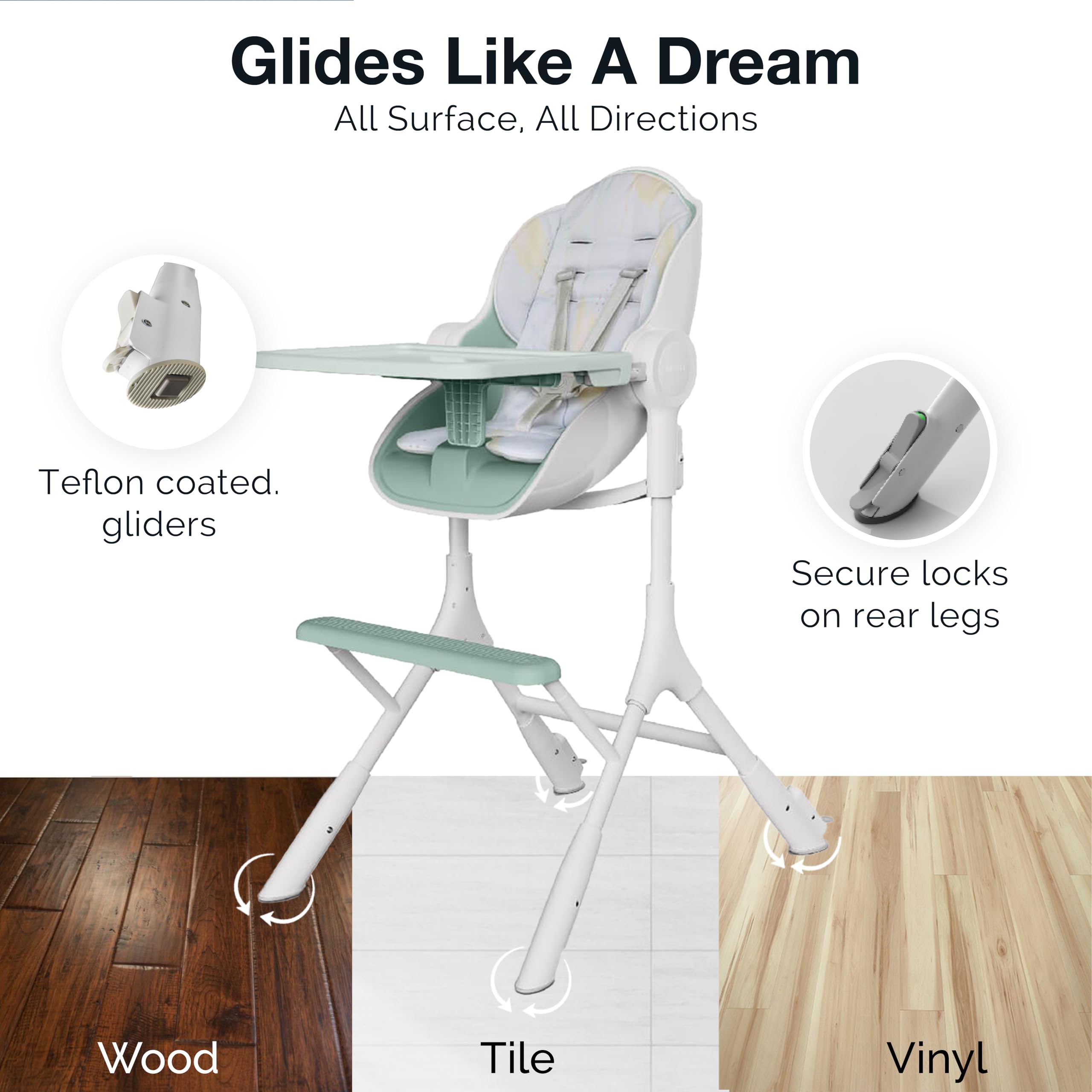 2-in-1 Convertible High Chair with Lounger for Newborn to Toddler