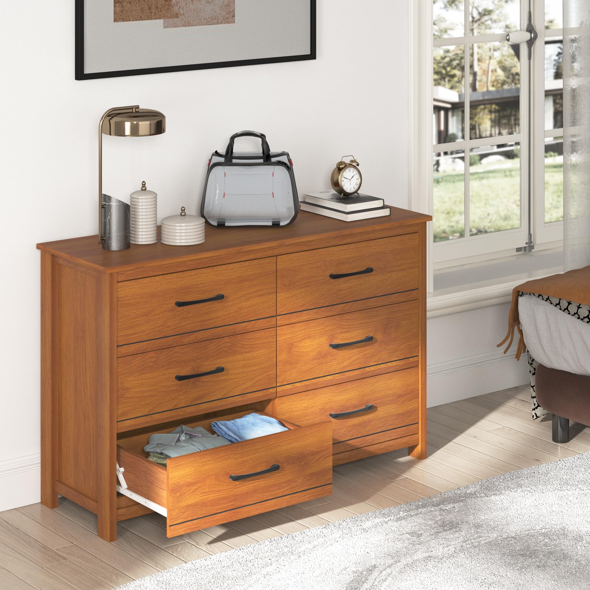 Dresser for Bedroom with Interlock, Wood Dresser for Closet