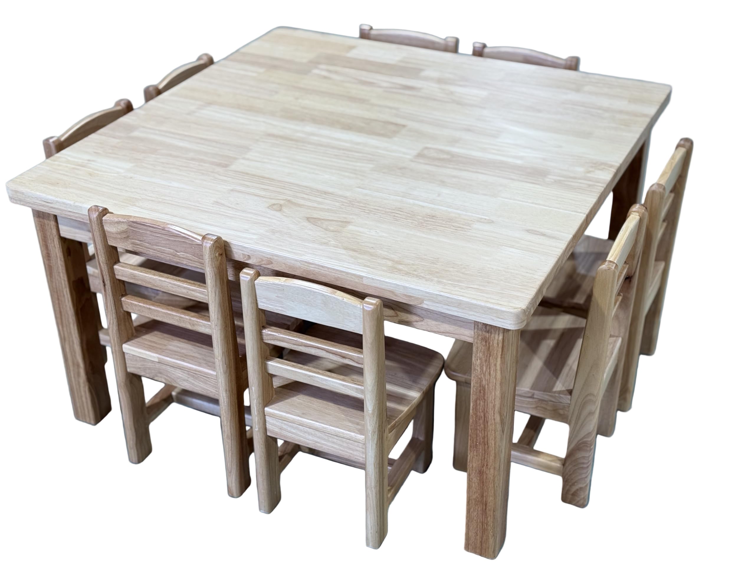 Wooden Round Table and Chair Set, Dining Furniture (Rectangular) Bouns 8 Chairs.