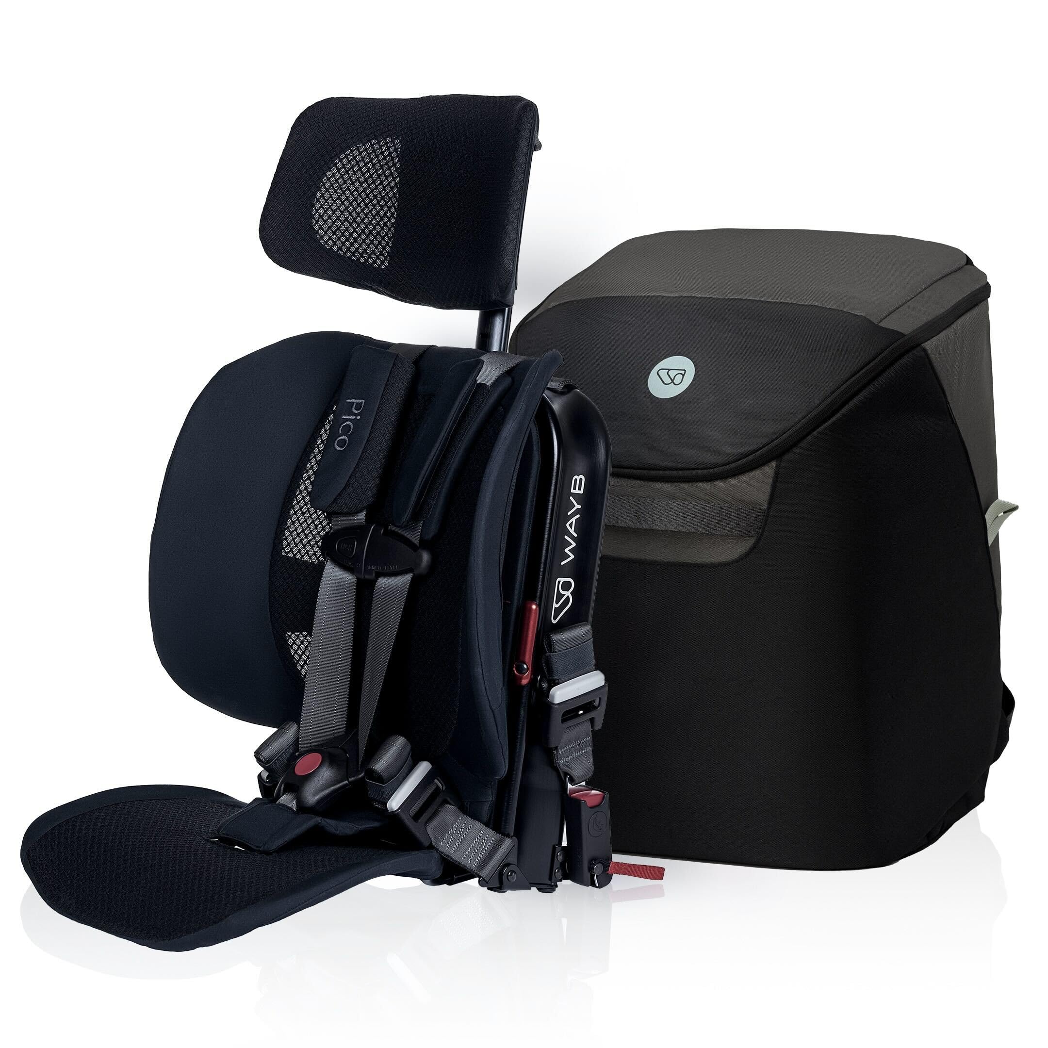 Pico Travel Car Seat with Premium Carrying Bag- Lightweight, Portable