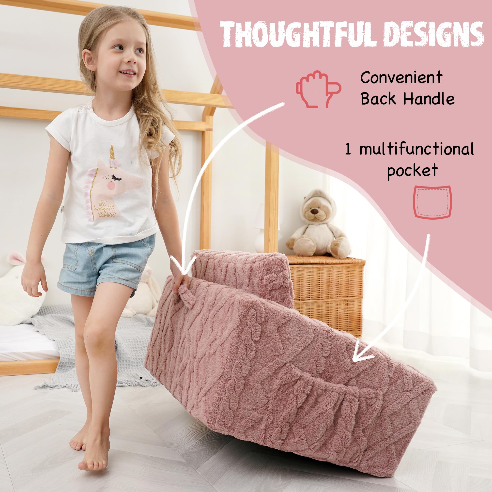 2-in-1 Toddler Fold Out Couch and Lounger