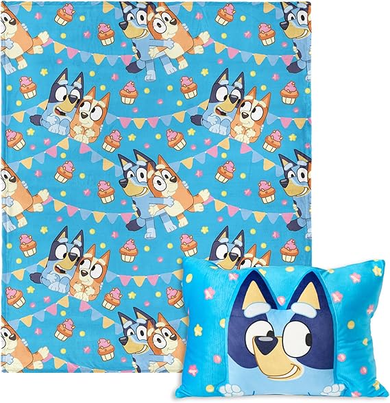 Bluey Party Pups Silk Touch Throw Blanket 50 x 60 Inches