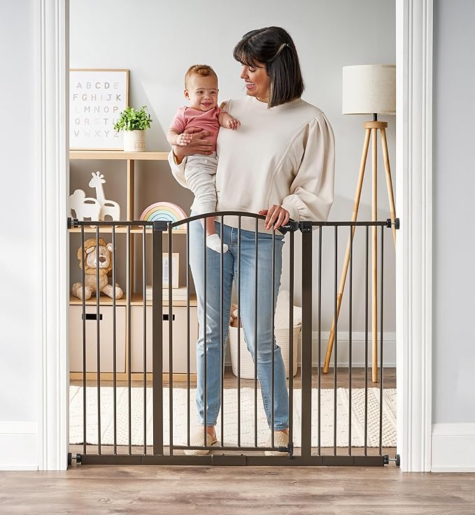 58-Inch Easy Step Extra Tall Arched Décor Walk Thru Baby Gate, Award Winning Brand