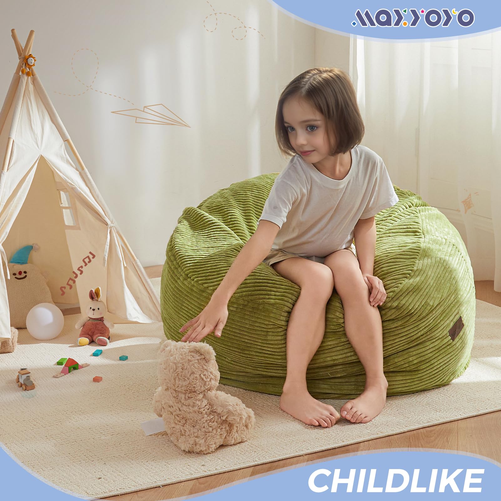 Convertible Bean Bag Chair Bed for Kids