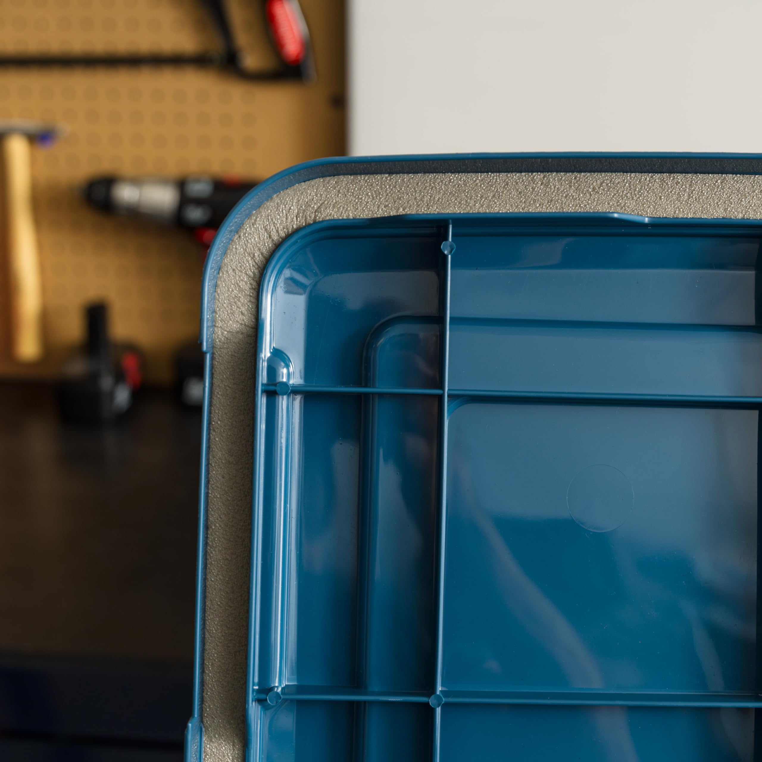 WeatherPro 103 Qt Eco-Friendly Storage Bins with Lids, 2 Pack, BPA-Free Plastic Gasket Box