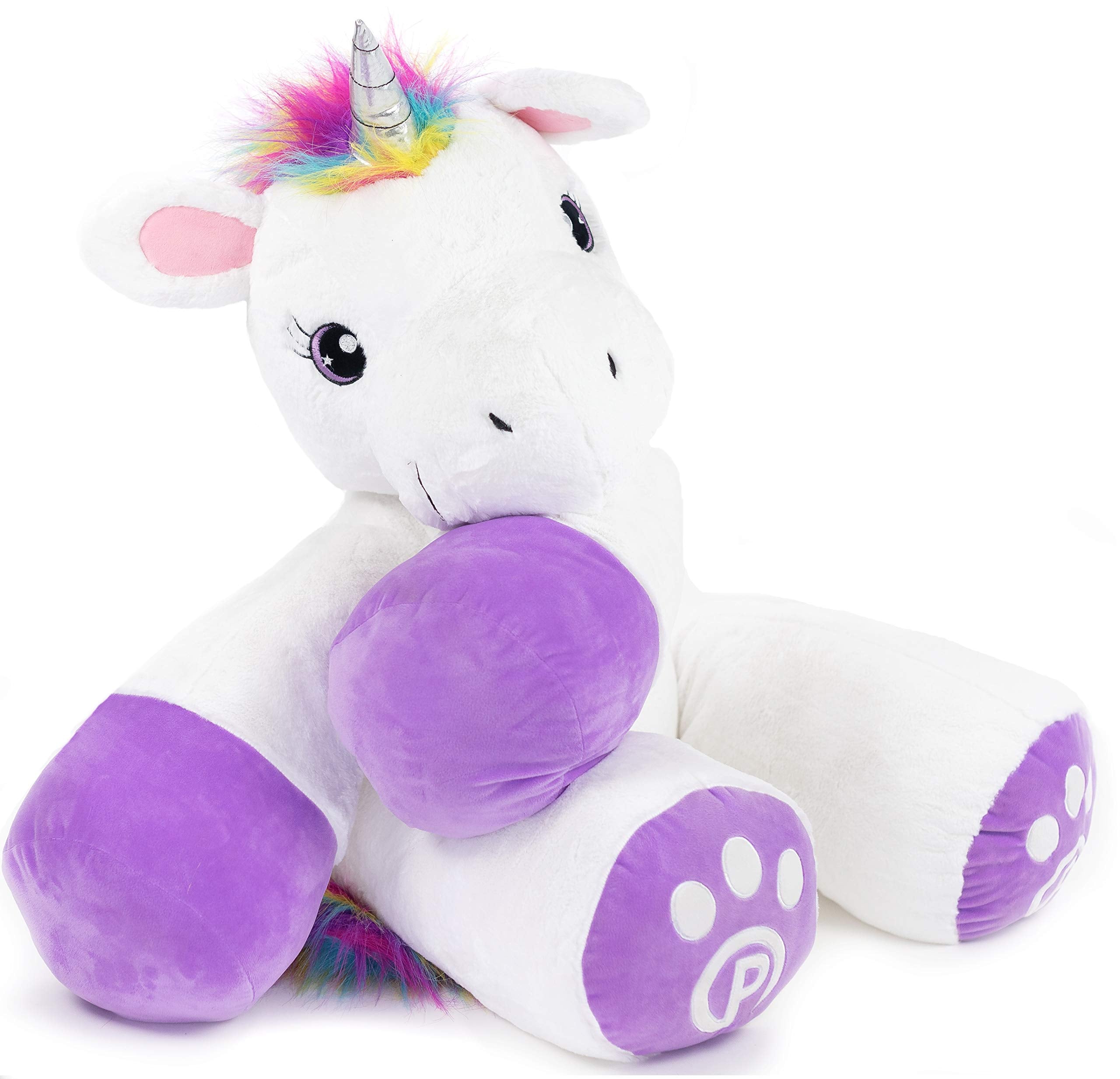 Plushible Poppy The Unicorn Stuffed Animal, 44" Plush Unicorn Toy for Girls & Boys
