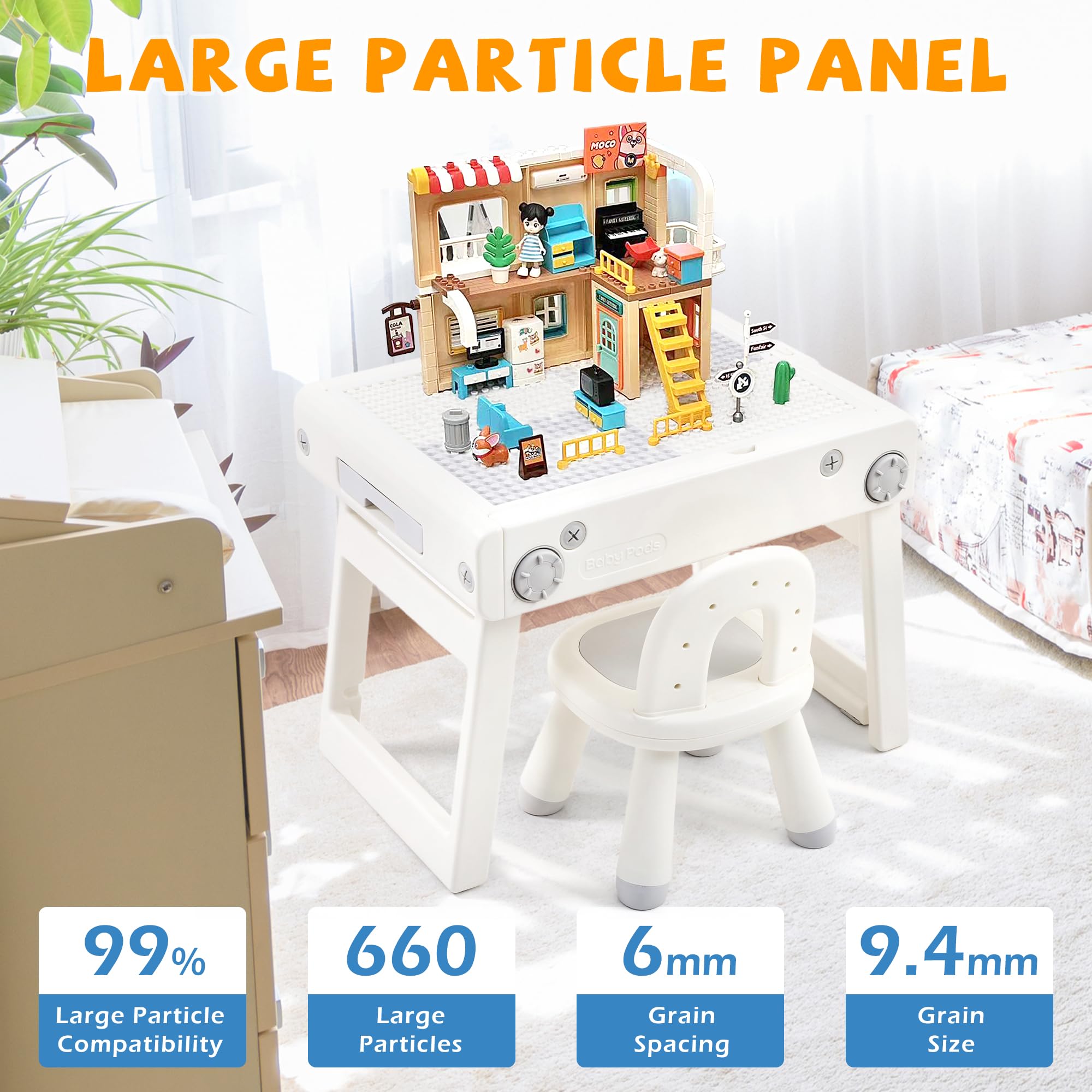 Foldable Kids Activity Table and Chair Set