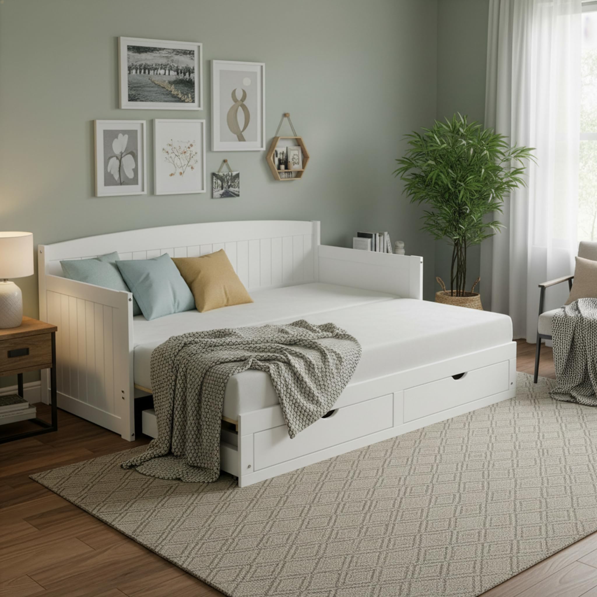 Twin to King Daybed with Trundle and Storage Drawers