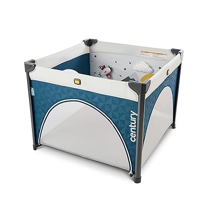 Play On 2-in-1 Playard and Activity Center | Playpen Includes Soft Toys and Zippered Door