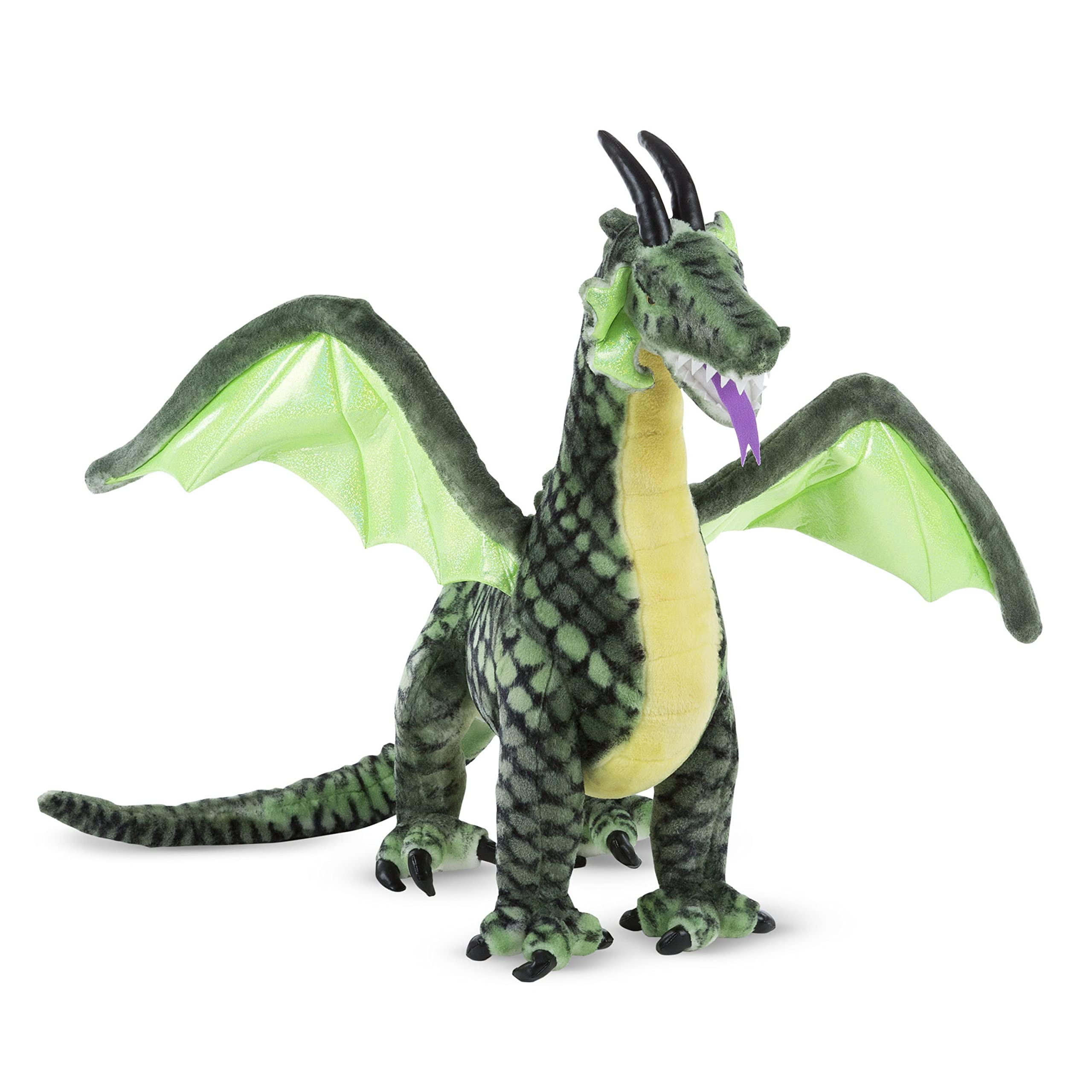 Lifelike Plush Giant Winged Dragon Stuffed Animal (36 x 40.5 x 16 in)
