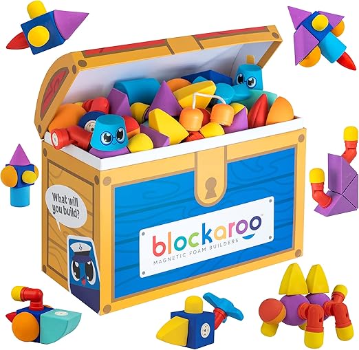 Foam Building Blocks - 50-Piece Set, Bath Toys for Toddlers