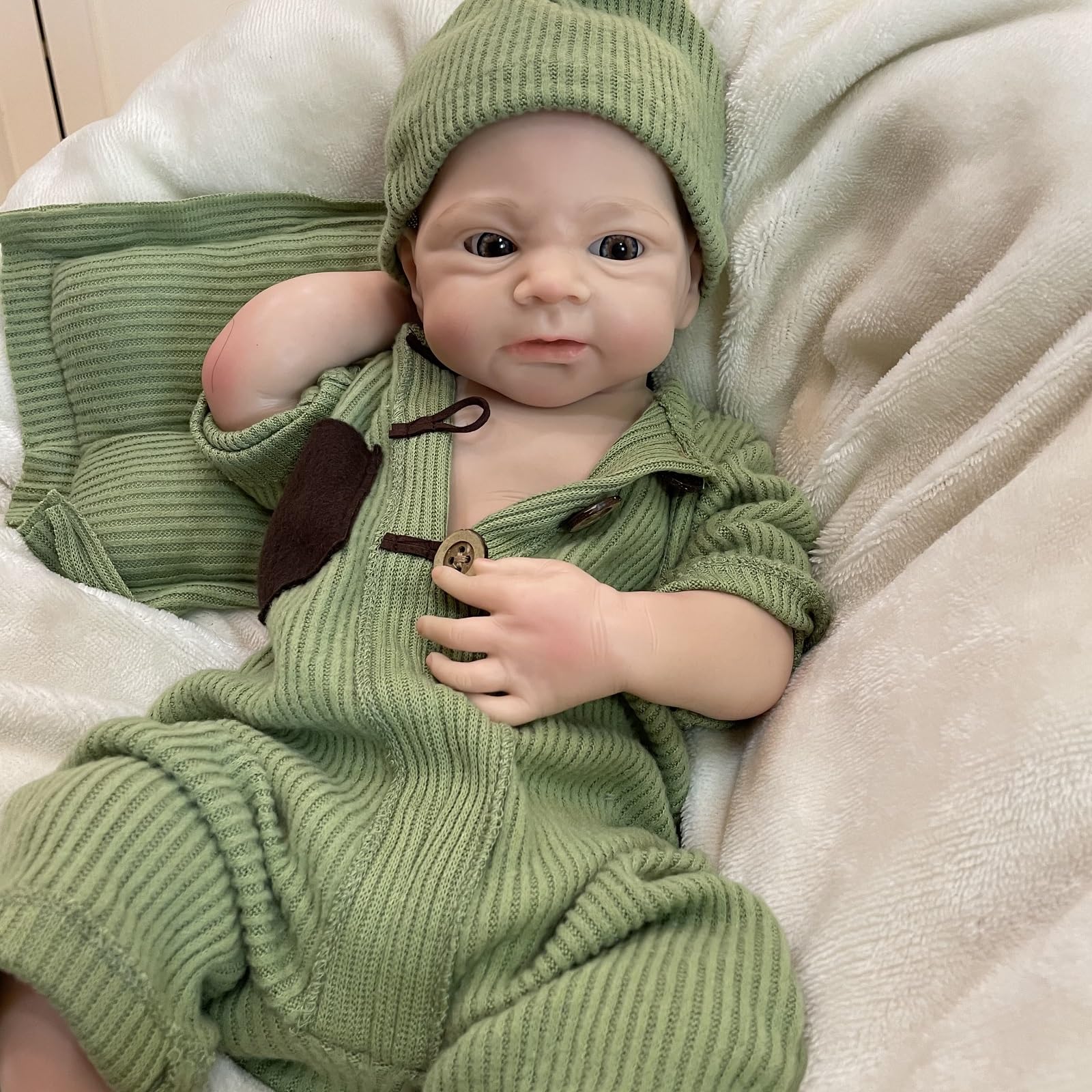 Reborn Baby Dolls, 18 Inch Full Silicone Real Looking Lifelike Doll Realistic Newborn Baby