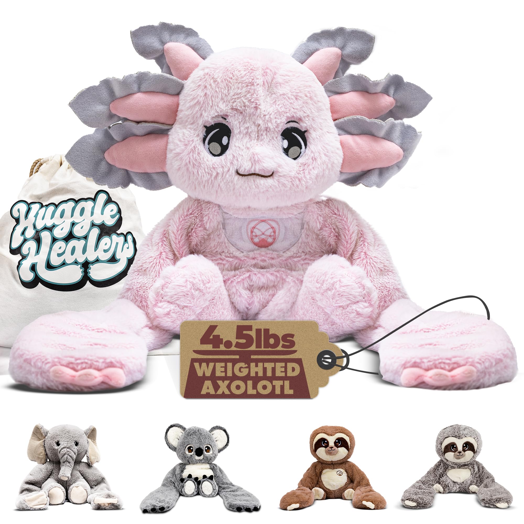 Weighted Stuffed Animals for Adults, Teens and Kids - 40 Inch Long Plush Arms Pink