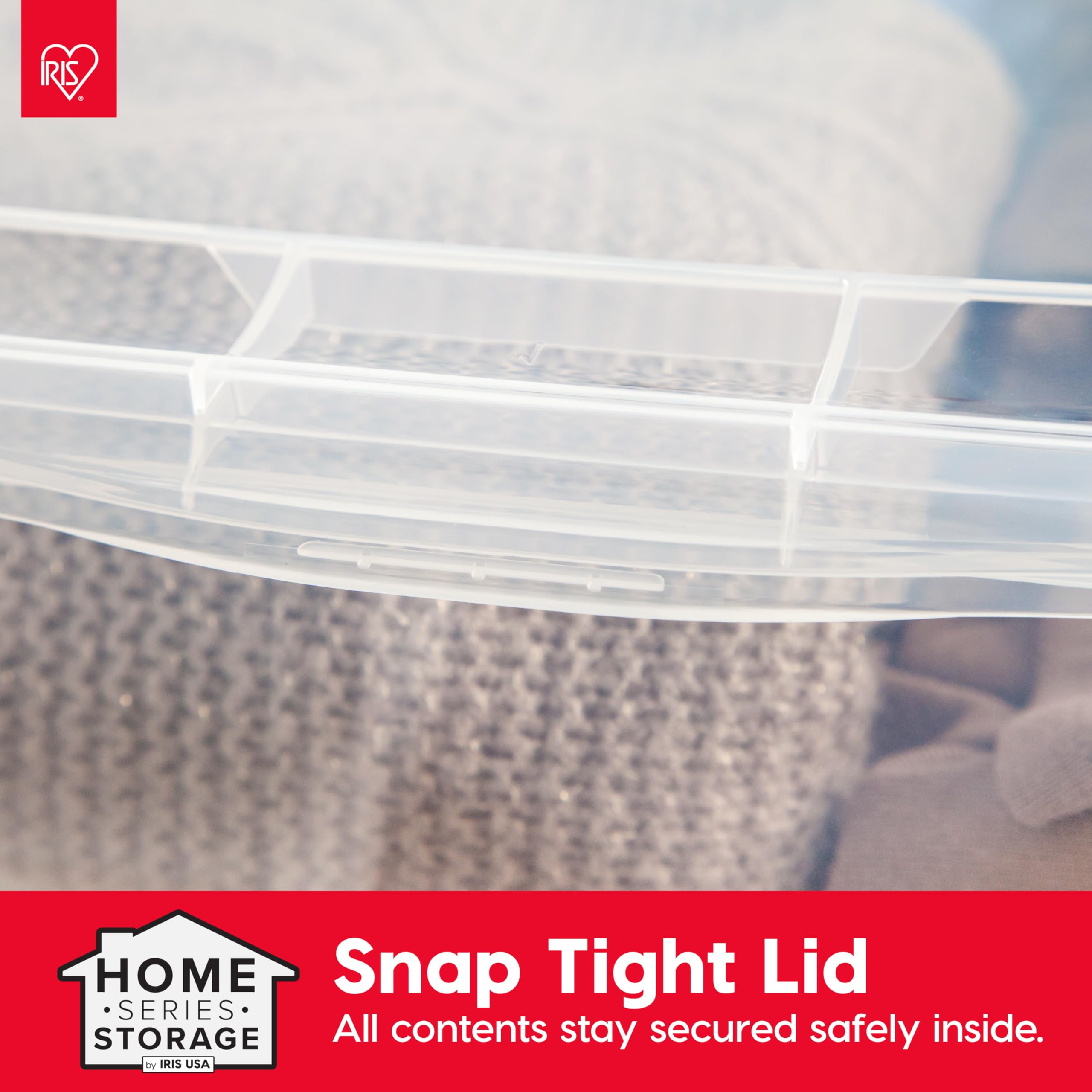 6 Quart Clear Storage Bins with Lids - 20 Pack Stackable Containers