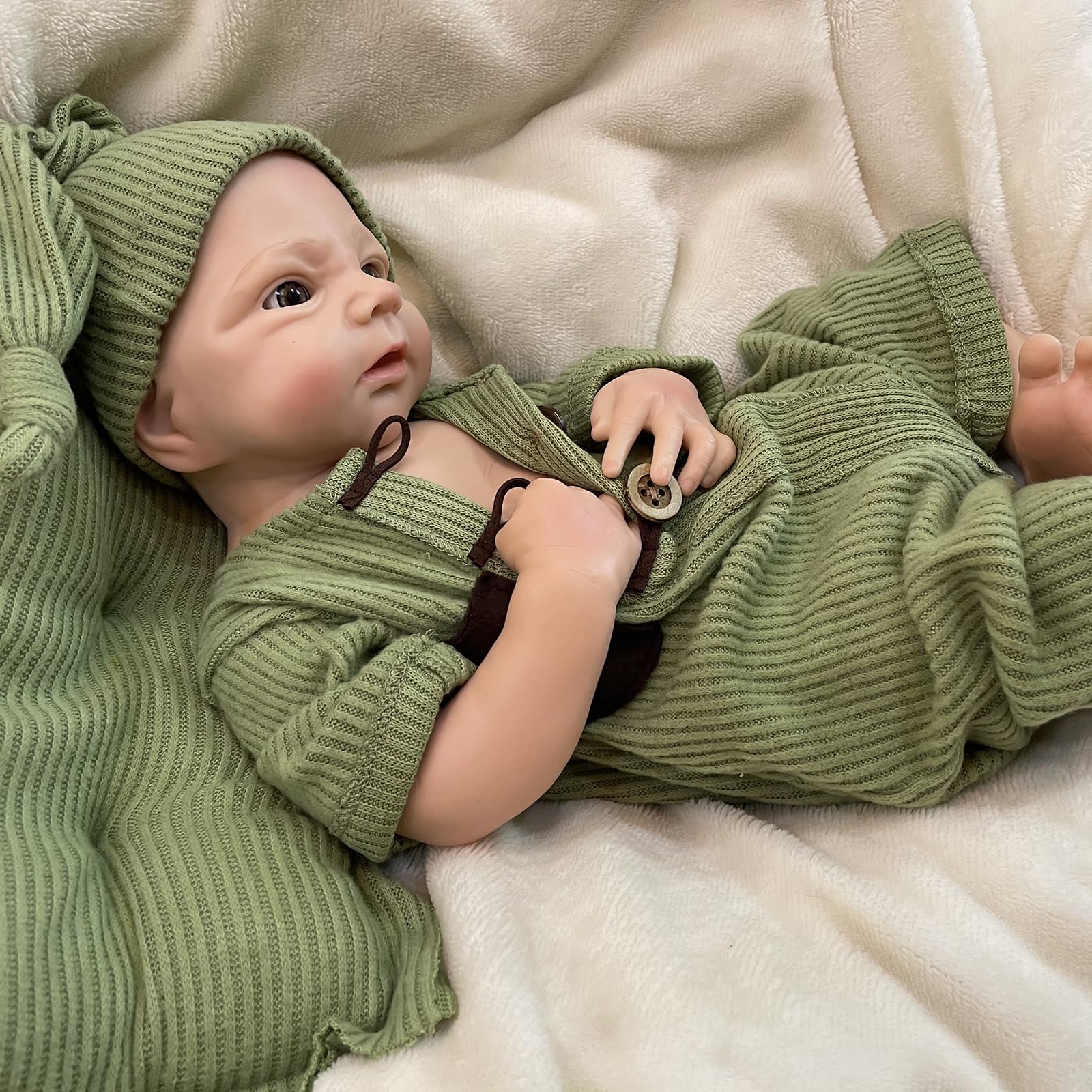 Reborn Baby Dolls, 18 Inch Full Silicone Real Looking Lifelike Doll Realistic Newborn Baby