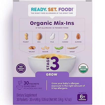 3 Mix-ins (90 Days) – Safe & Easy Early Allergen Introduction for Babies 6+ Months