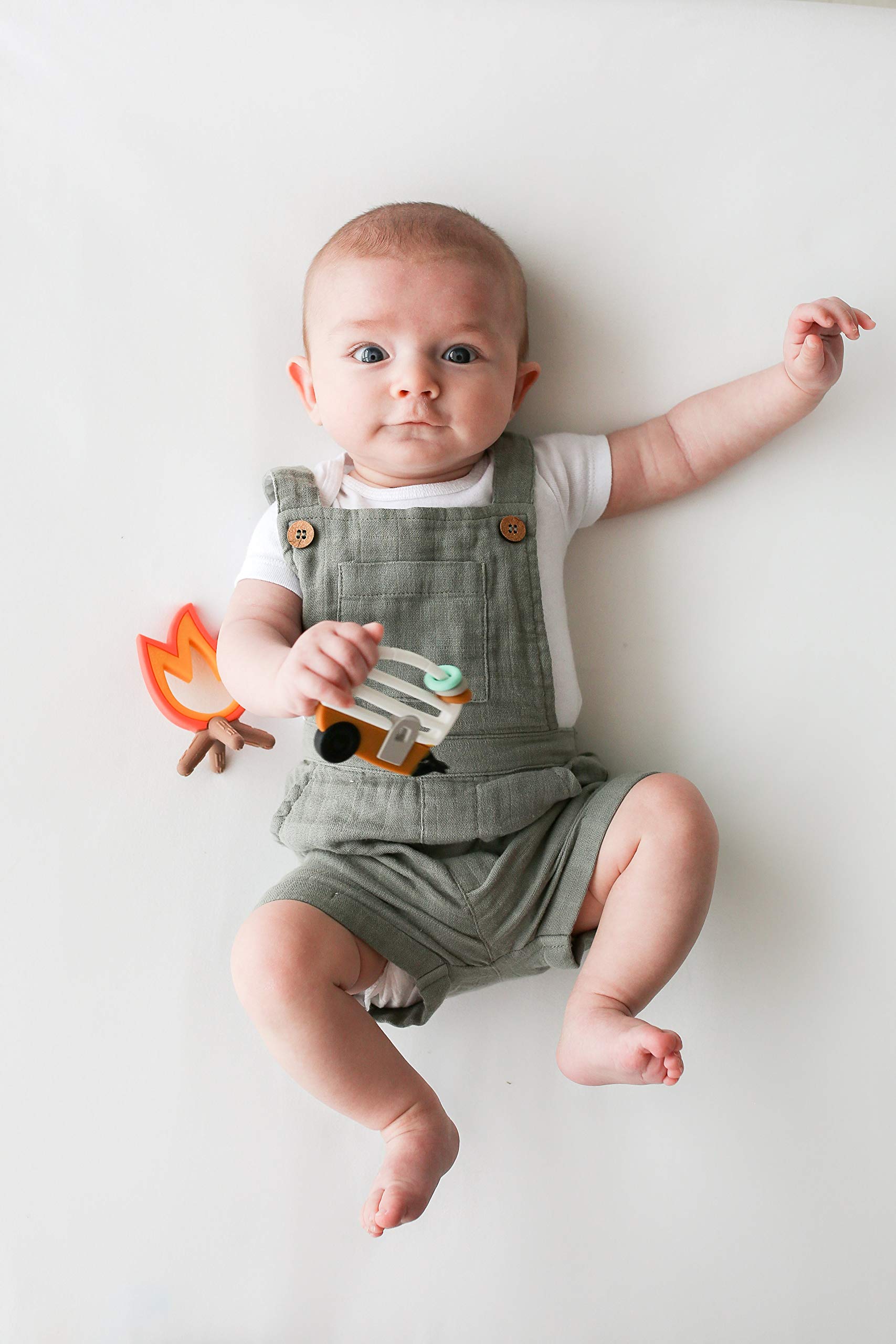 Little Animal Memory Book & Camper Baby Teether