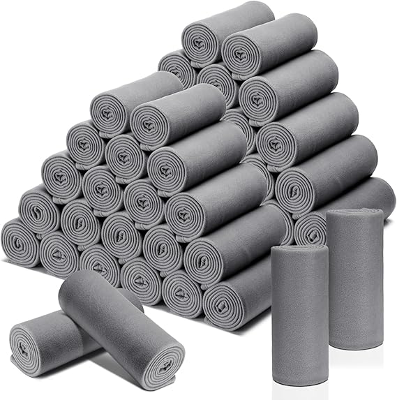 30 Pcs Soft Fleece Blankets Bulk Cozy Fleece Throw Blankets 50 x 60 Inches Warm