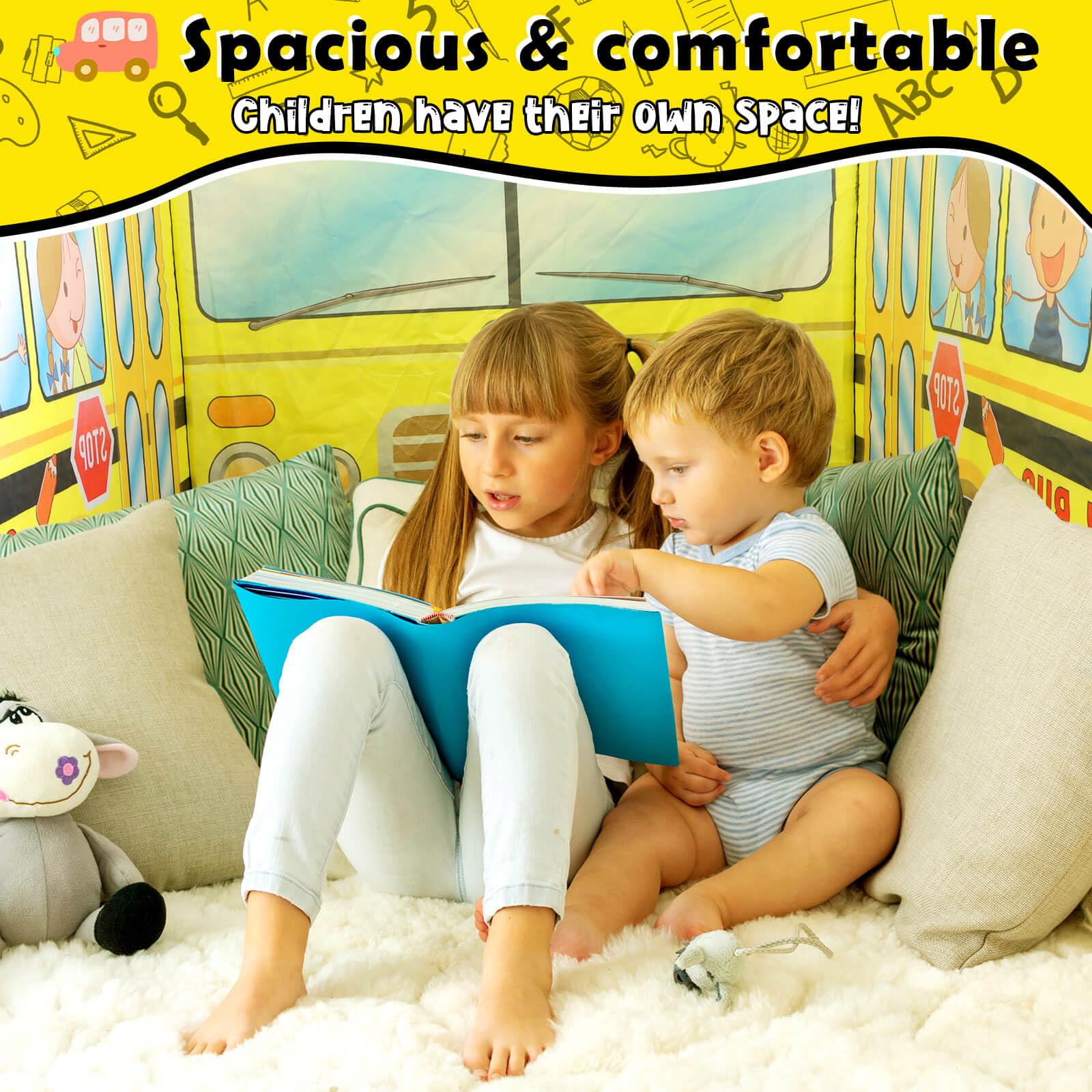 School Bus Pop Up Play Tent for Kids