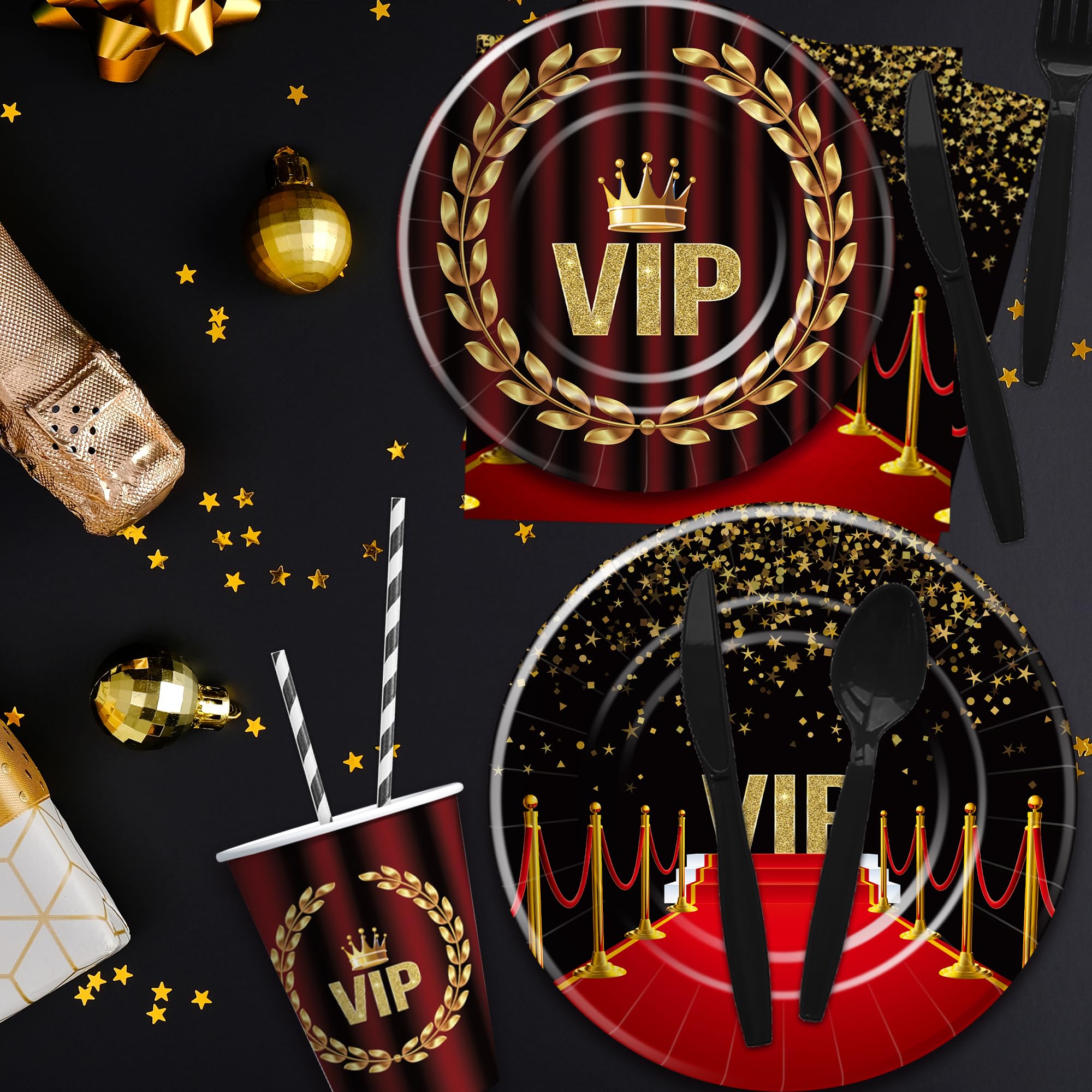 VIP Party Decorations Tableware - Movie Star Red Carpet Birthday Party