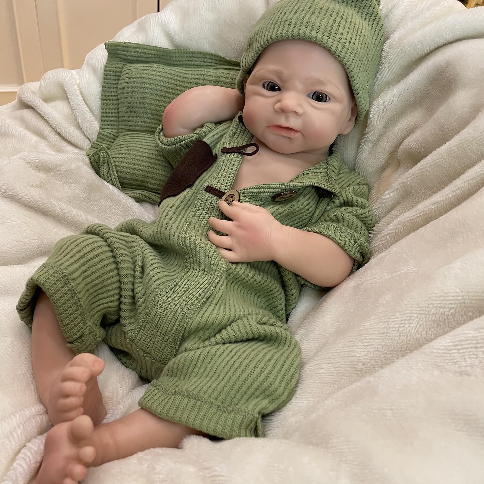 Reborn Baby Dolls, 18 Inch Full Silicone Real Looking Lifelike Doll Realistic Newborn Baby