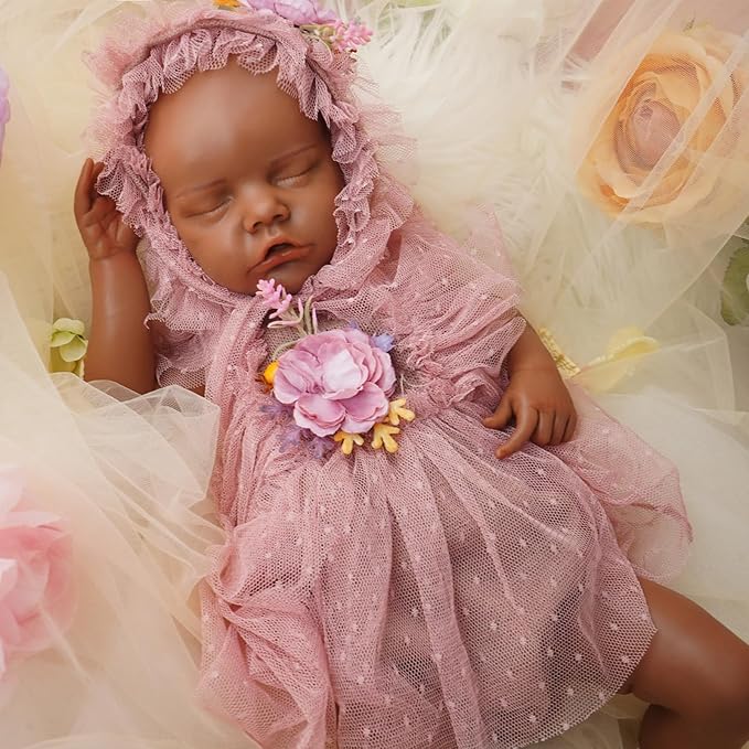Full Silicone Reborn Baby Doll, 20 Inch Lifelike Newborn Girl, Reborn Baby Dolls