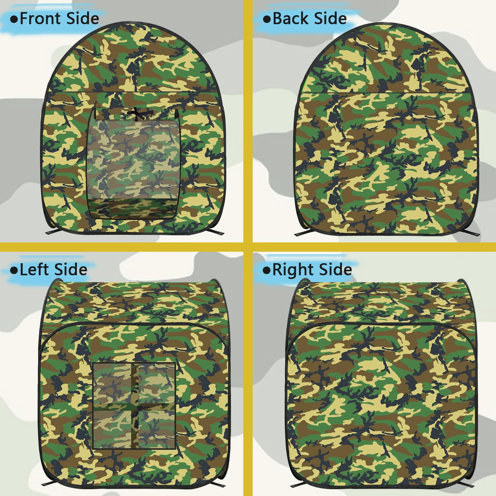 Military Camouflage Pop Up Play Tent for Kids