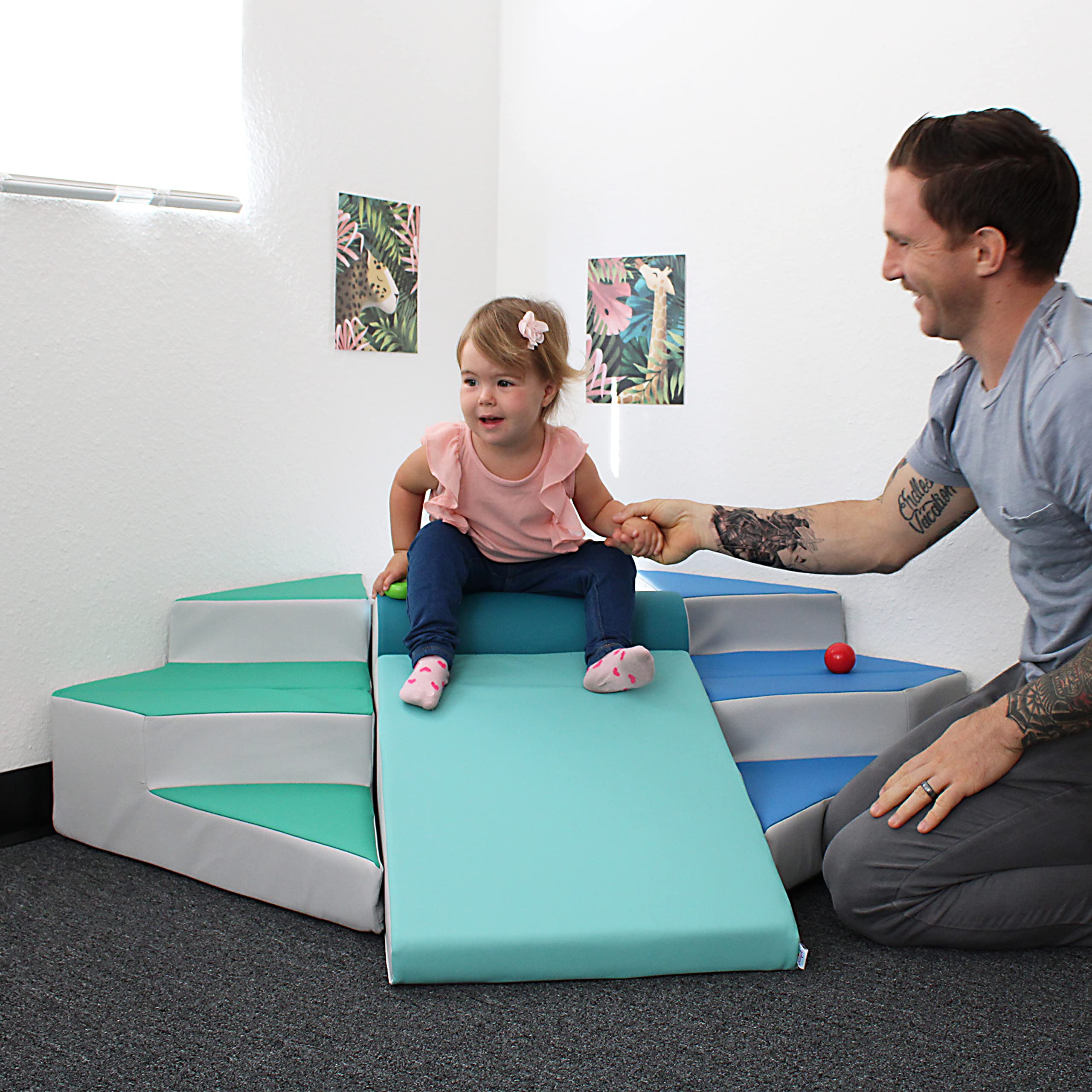 13383 SoftScape Step Up and Slide Corner Climber