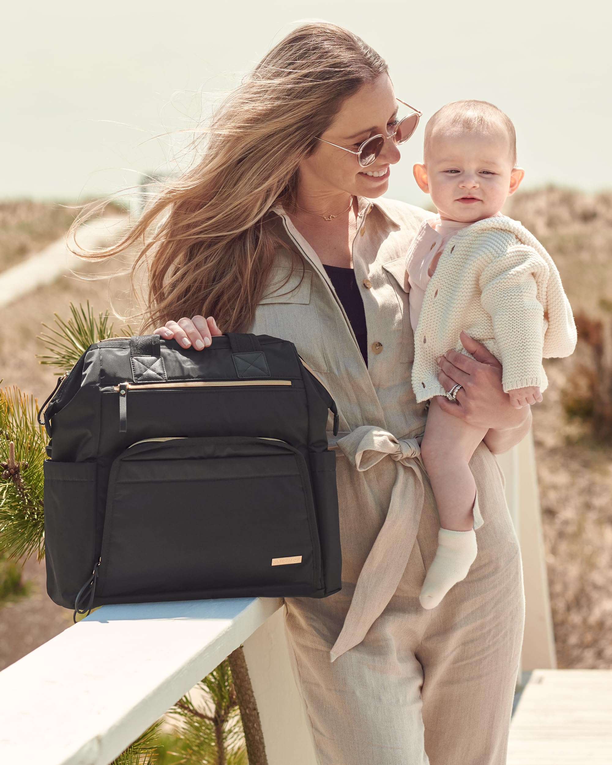 Diaper Bag Backpack: Mainframe Large Capacity Wide Open Structure